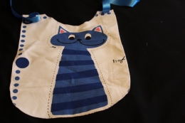 Blue Pussy Cat Adult Baby Bib